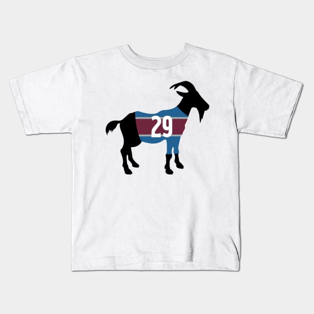 Nathan MacKinnon GOAT Kids T-Shirt by cwijeta